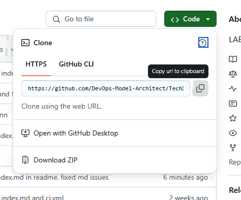 copy repo url