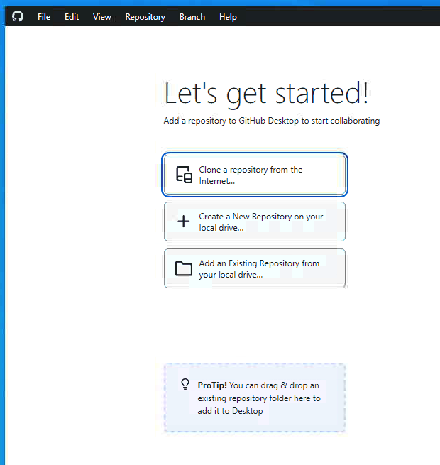GitHub Desktop - Let's get started