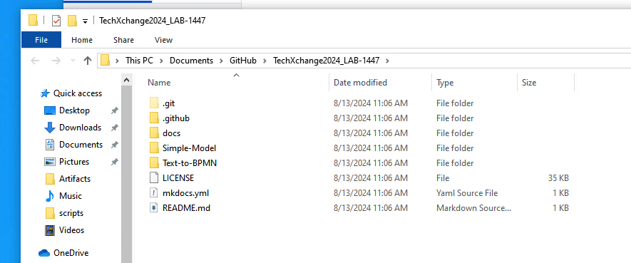 file explorer view repo