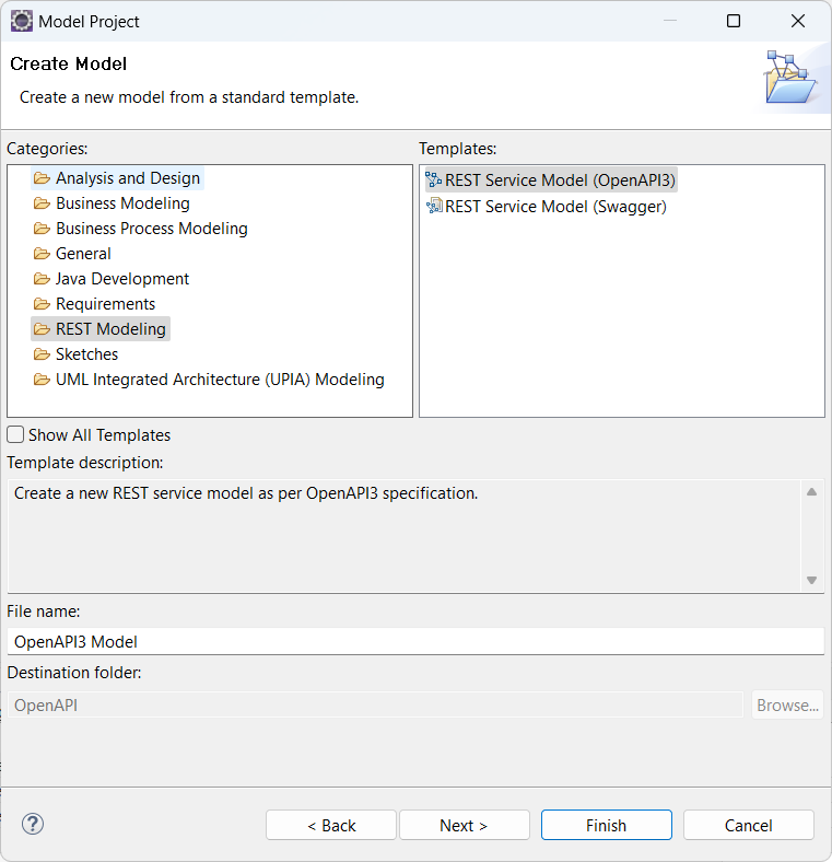 select openapi3 template